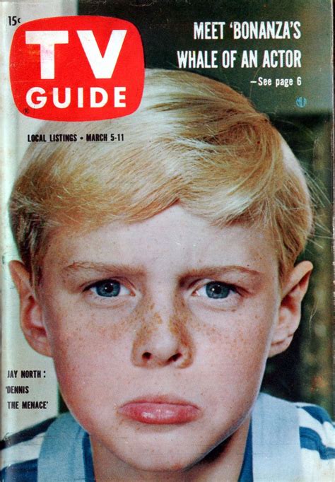 Jay North Of Dennis The Menace March 5 11 1960 Tv Guide Dennis