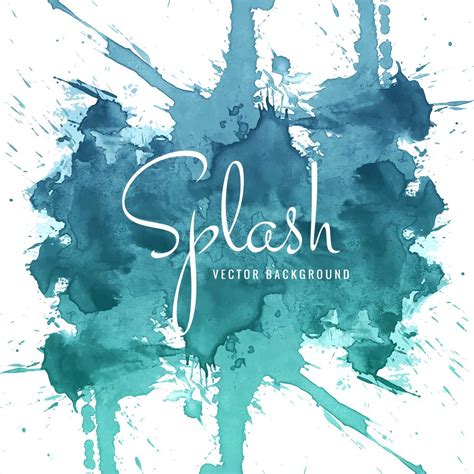Abstract Hand Drawn Blue Watercolor Splash Background 243645 Vector Art