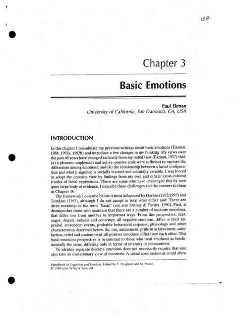 Basic Emotions By Paul Ekman Pdf