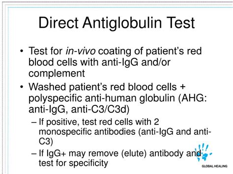 A blood sample must be drawn. PPT - Meaning and Uses of the Direct Antiglobulin Test ...