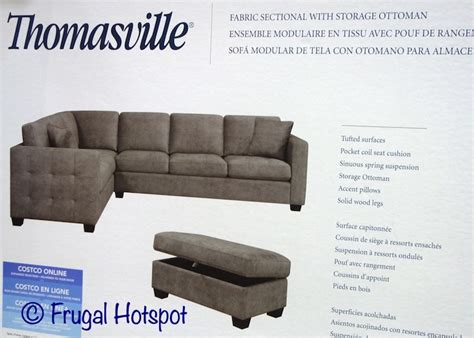 Our inventory of reclining and stationary sectionals are available in fabric, leather, and upholstery in a variety of styles to complement any home decor. Costco - Thomasville Kylie Fabric Sectional | Frugal Hotspot