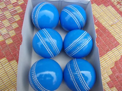 Leather Cricket Ball Blue Color Premium Handmade Etsy