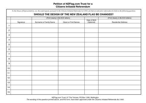 Free Petition Templates Printable Celaft