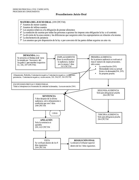 Esquema Juicio Oral En Materia Civil Guatemala Derecho Procesal Civil