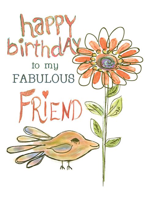 Happy Birthday To A Fabulous Friend Greeting Card