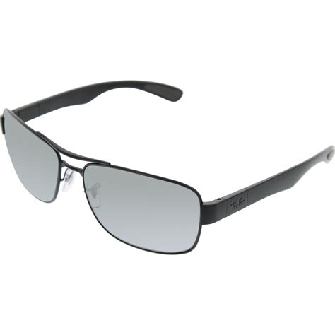 Ray Ban Men S Polarized Rb3522 006 82 64 Black Rectangle Sunglasses