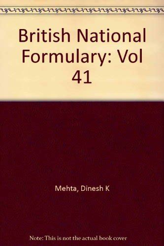 British National Formulary Bnf 41 Vol 41 Paperback Book The Fast