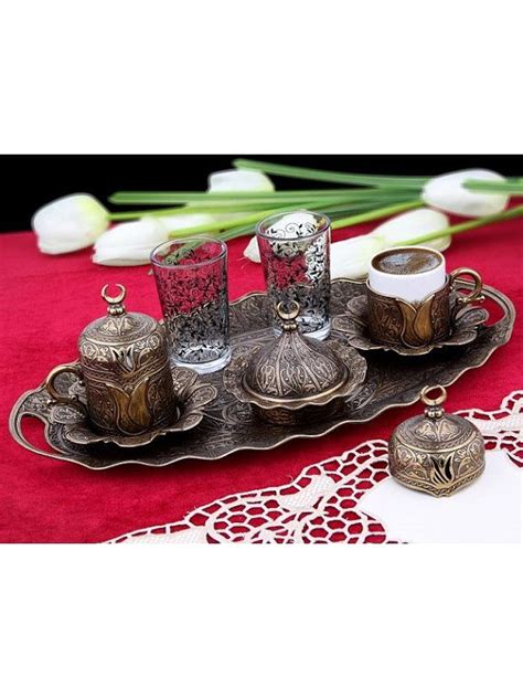 Authentic Ottoman Turkish Coffee Set Handmade Turkish Coffee Set