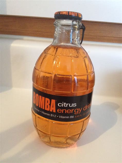 Bomba Citrus Energy Drink Or The Cool Looking Energy Drink In The Glass Grenade Bottle Big Lots