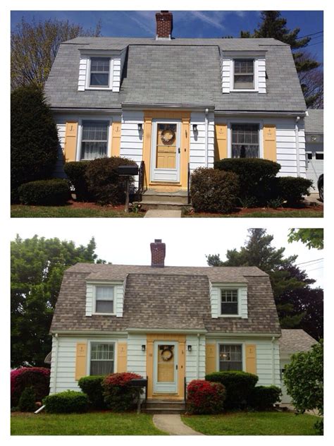 Before And After What A Difference A New Roof Can Make Owens Corning Sand Dune Shingles On A