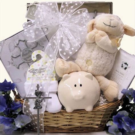 The pewter baby cup or baby's blessing lamb blanket will make wonderful heirlooms for your son to cherish throughout his life. Bless This Baby Boy Christening Baptism Gift Basket ...