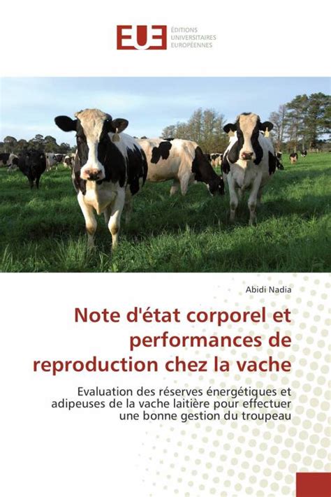 Note Détat Corporel Et Performances De Reproduction Chez La Vache Abidi Nadia