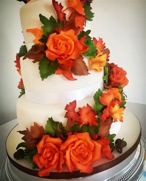 Autumnal Pumpkin Wedding Cake Donna Perks Cakes