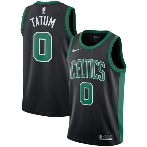 Mens Boston Celtics Jayson Tatum 0 Black Jersey S 2xl Boston