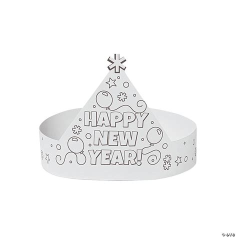 Color Your Own New Year Crowns 12 Pc Oriental Trading