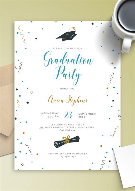 Confetti Graduation Invitation Artofit