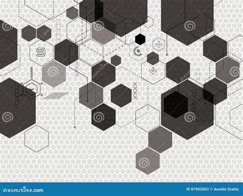 Abstract Vector Background With Technology Shapes Stock Vector