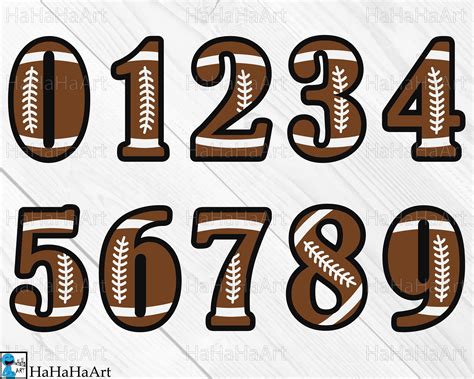 Football Numbers Clip Art Cutting Files Svg Eps Dxf Png Etsy Australia