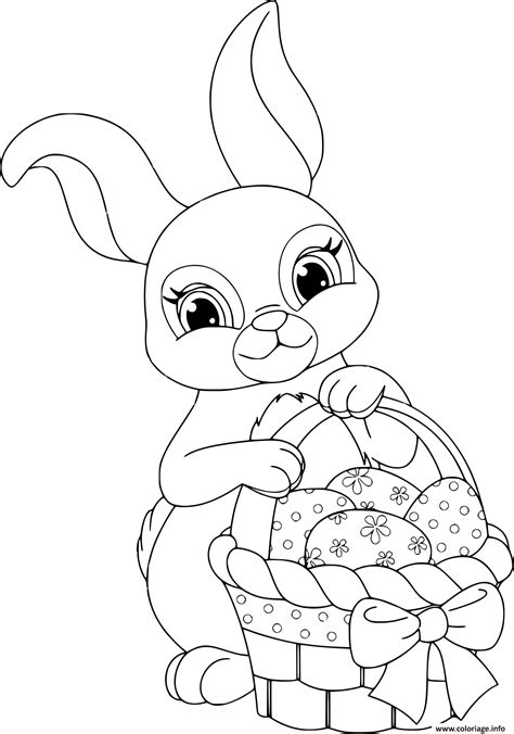 dessin à imprimer Dessin Lapin Paques Imprimer