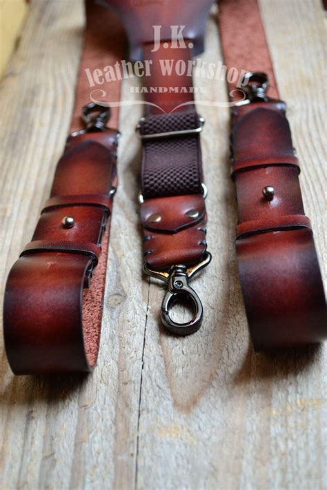 Personalized Leather Suspenders Mens Leather Suspenders With Etsy