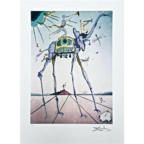 celestial elephant contemporary limited edition giclee after salvador dali chairish