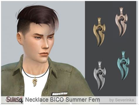 Sims By Severinka Necklace Bico Summer Fern • Sims 4 Downloads