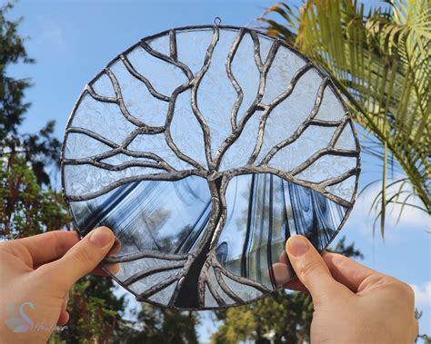 Tree Of Life Stained Glass Handmadehome Decor Original Etsy