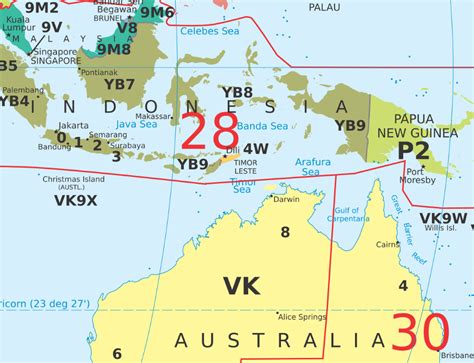 Ham Radio Regions Map