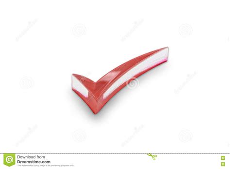 Red Check Mark Isolated Stock Image Image Of List Test