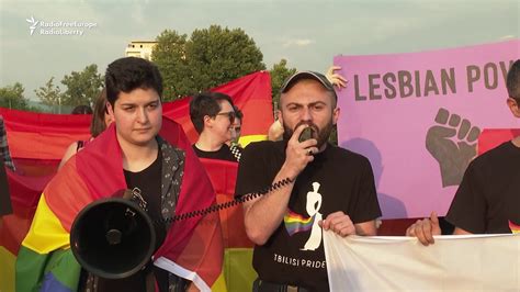 First Lgbt Pride March Held In Georgia Despite Security Concerns Youtube