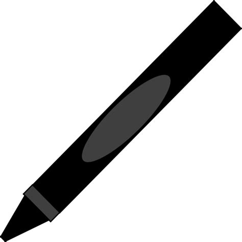 Black Crayon Clip Art At Vector Clip Art Online Royalty
