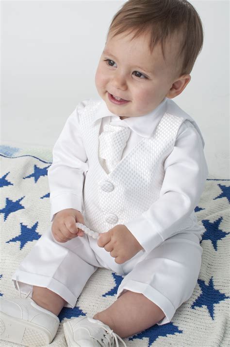 Pin By Vikki Karasinski On Christenings Baby Boy Christening Outfit