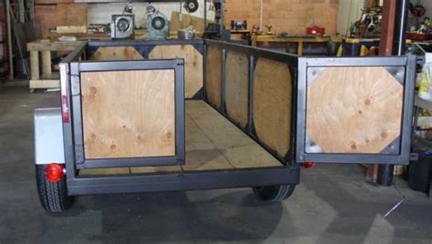 I just bought a millermatic 211 mig welder and needed a project to try out the machine. Utility Trailer with 'Barn' doors | trailers | Utility trailer, Trailer diy, 5x8 utility trailer