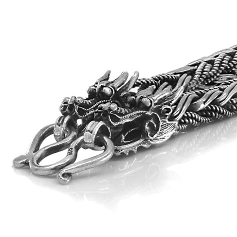 Dragon Chain 925 Sterling Silver Men Necklace 18 To 30 In Vy Jewelry