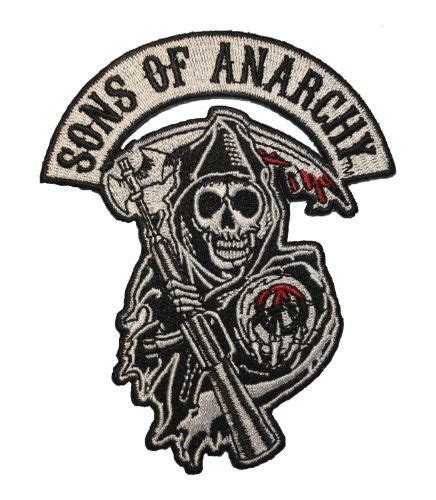 Sons Of Anarchy Grim Reaper Logo Biker Embroidered Iron On Applique
