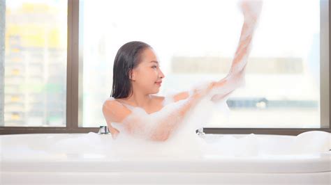 Young Asian Woman Taking A Bath 3373192 Stock Video At Vecteezy