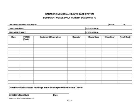 Trademarked names may appear in this book. Security Daily Activity Log Template | Smhcs-Equipment ...