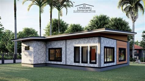 L Shaped Bungalow House Plan With Wooden Elements Pinoy House Designs