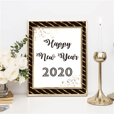Hello 2020 New Year Eve Sign Gold Glitter New Years Eve Etsy Bridal