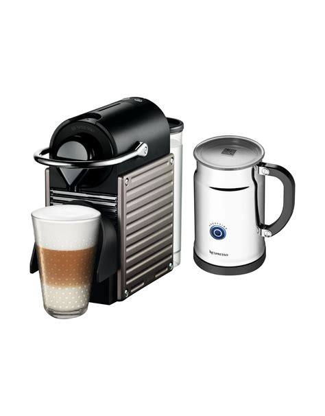 Offering freshly brewed coffee with crema as well as authentic espresso, the nespresso by de'longhi vertuoplus deluxe machine provides an exceptional brewing experience in your own home. OriginalLine Pixie Espresso Maker with Aeroccino Plus Milk ...