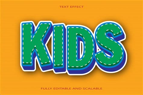 Kids Editable Text Effect Graphic By Maulida Graphics · Creative Fabrica