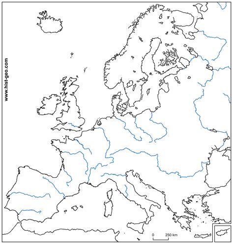 Printable Physical Outline Map Of Europe Printable Map Of The United