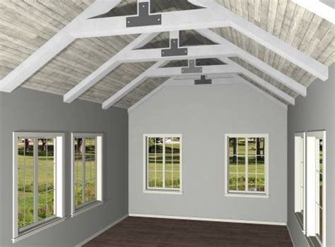 Modern exposed oak trusses (5476). truss cathedral ceiling | Creating Exposed Trusses in a ...