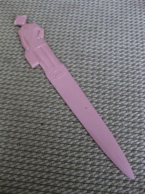 Vintage Fuller Brush Man Plastic Letter Opener Pink EBay