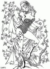 Poison Ivy Coloring Page Free DC Super Hero Girls Coloring