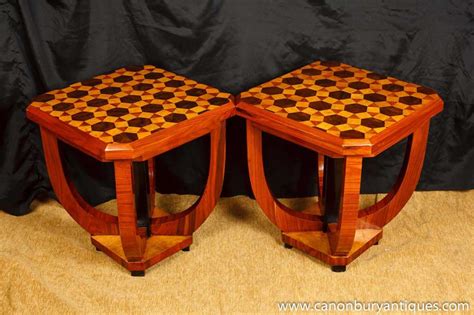 Find out more about art deco furniture. 1920s Art Deco Side Tables Inlay Furniture Cocktail