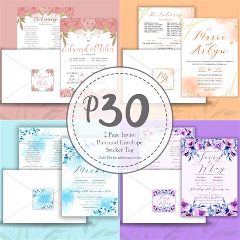 You have shared the same journey that we both had in life. Wedding Invitations (MINIMUM OF 30PCS) | Shopee Philippines