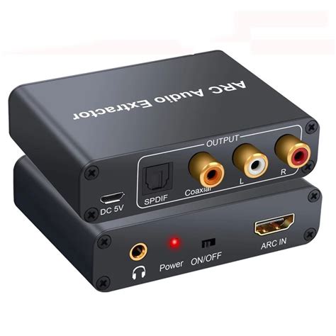 192KHz ARC Audio Adapter HDMI Audio Extractor Digital to Analog Audio