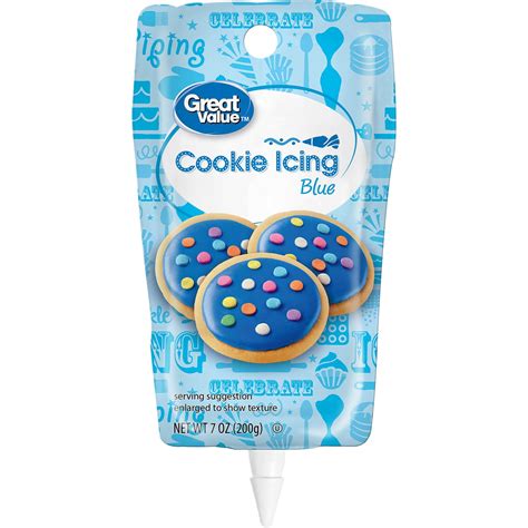 3 Pack 3 Pack Great Value Cookie Icing Blue 7 Oz