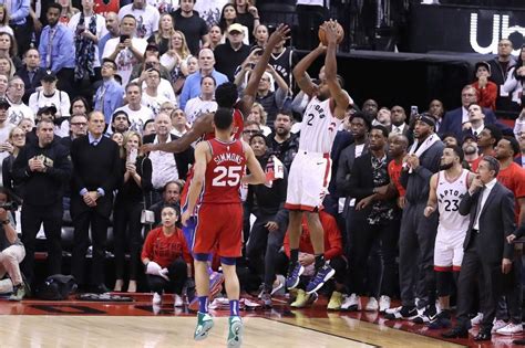 Kawhi Leonard Game 7 Buzzer Beater Lifts Raptors Over Sixers Video